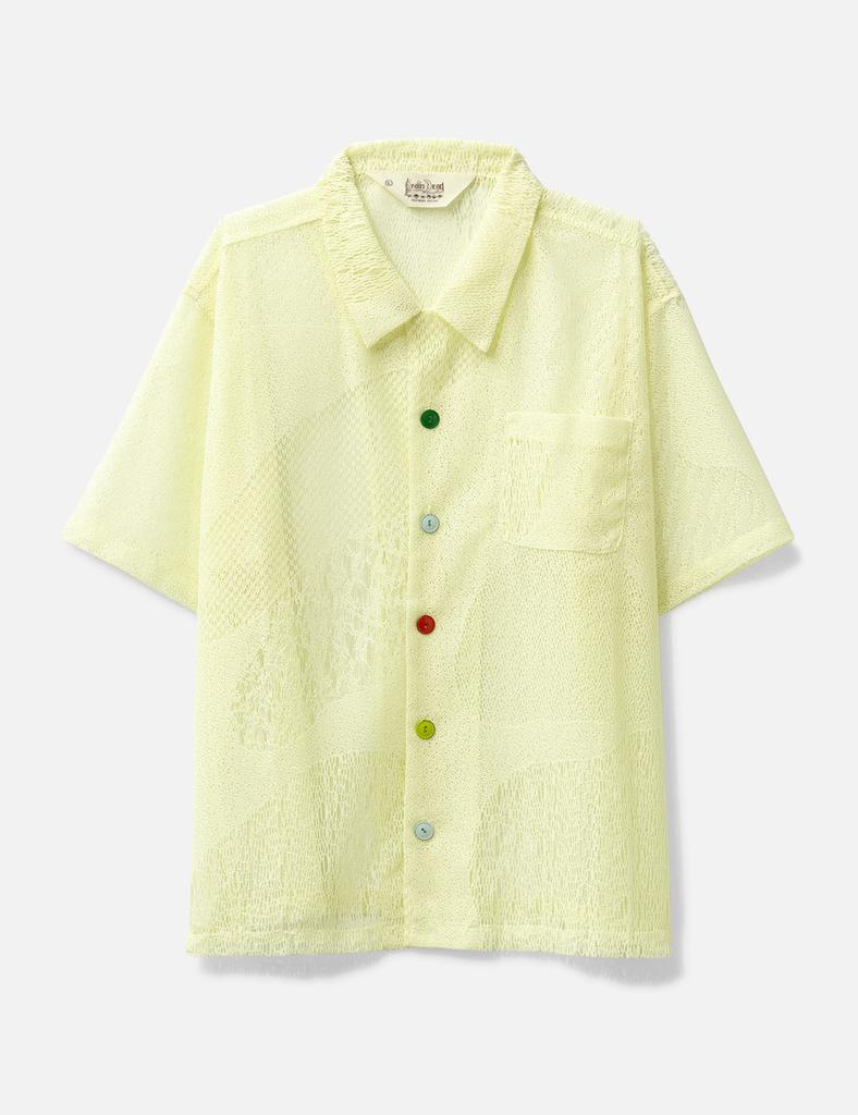 Brain Dead ENGINEERED MESH SHORT SLEEVE BUTTON UP