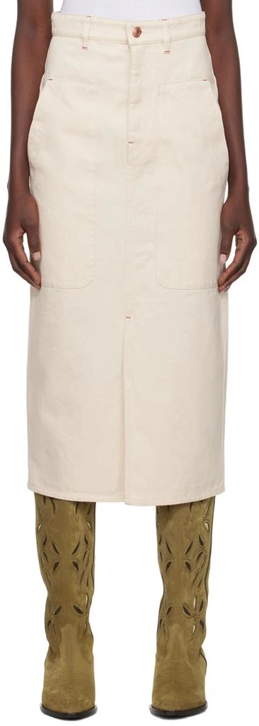Isabel Marant Beige Flozia Midi Skirt 1