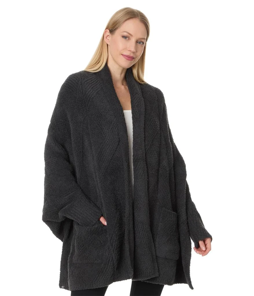 Barefoot Dreams CozyChic® Cable Weave Blanket Wrap 1