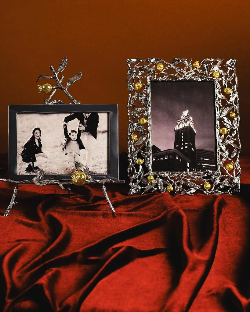 Michael Aram Pomegranate Silver 
Gold Easel Picture Frame, 5" x 7" 6
