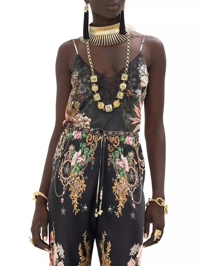 Camilla Floral Silk-lace Camisole Top 7