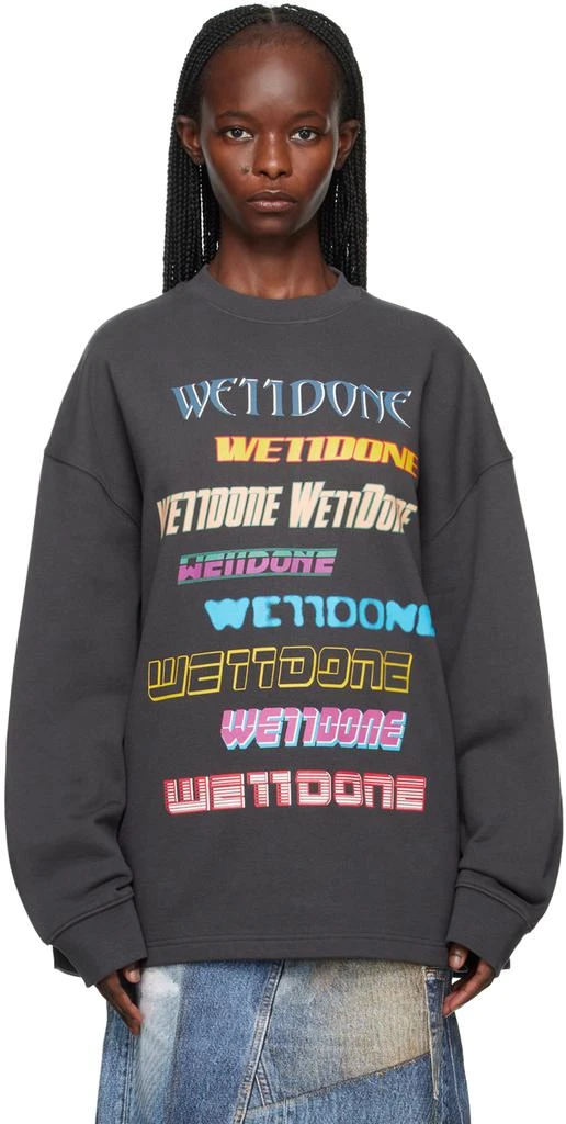 We11done Gray Printed Sweatshirt 1