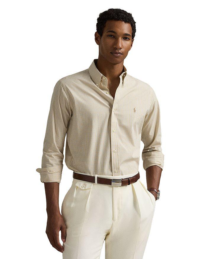 Ralph Lauren Cotton Stretch Gingham Check Classic Fit Button Down Shirt