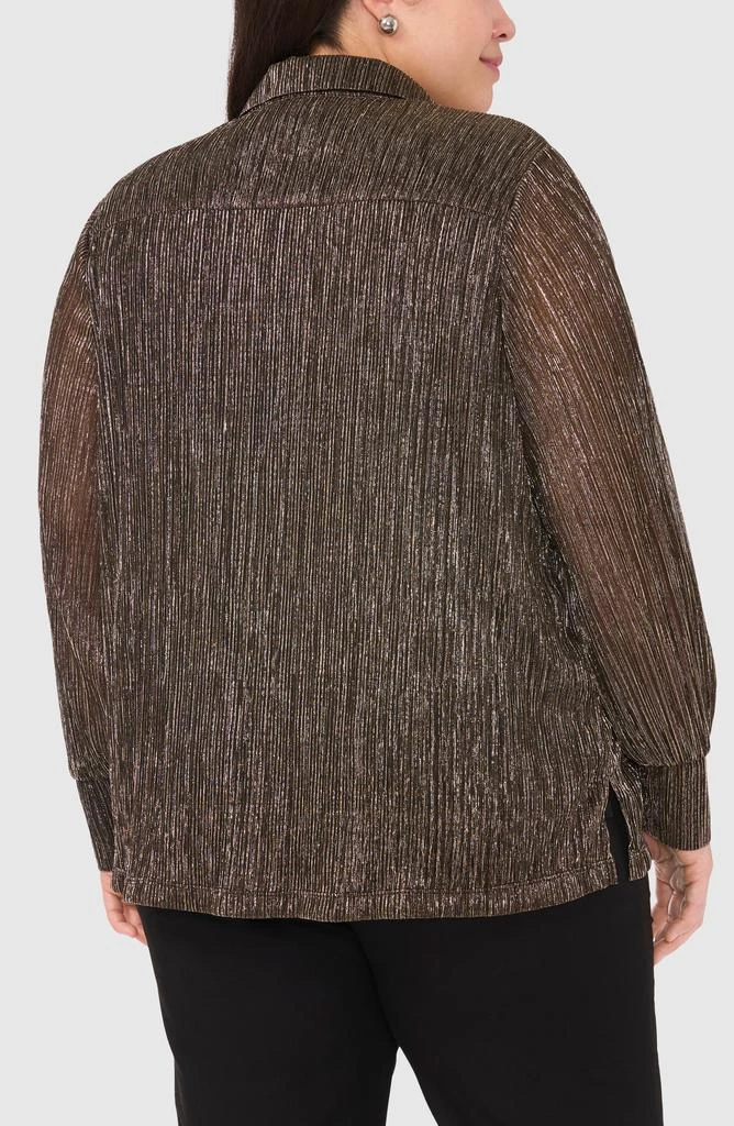 Halogen Metallic Button-Up Shirt 2