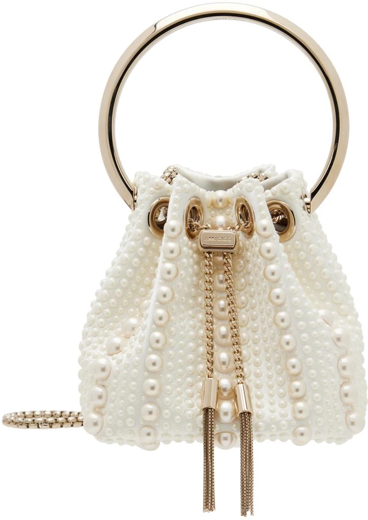 Jimmy Choo White Micro Bon Bon Bag 1