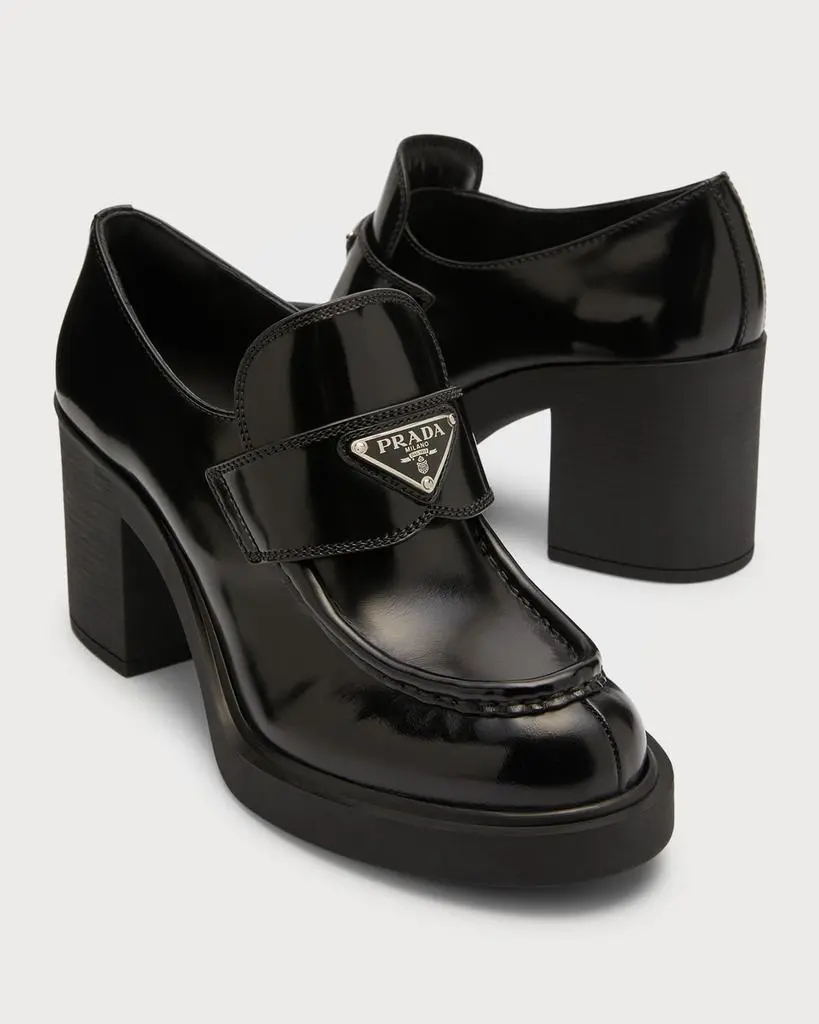 Chocolate Flow Heeled Loafers – On Sale Now with Up to 52% Off 