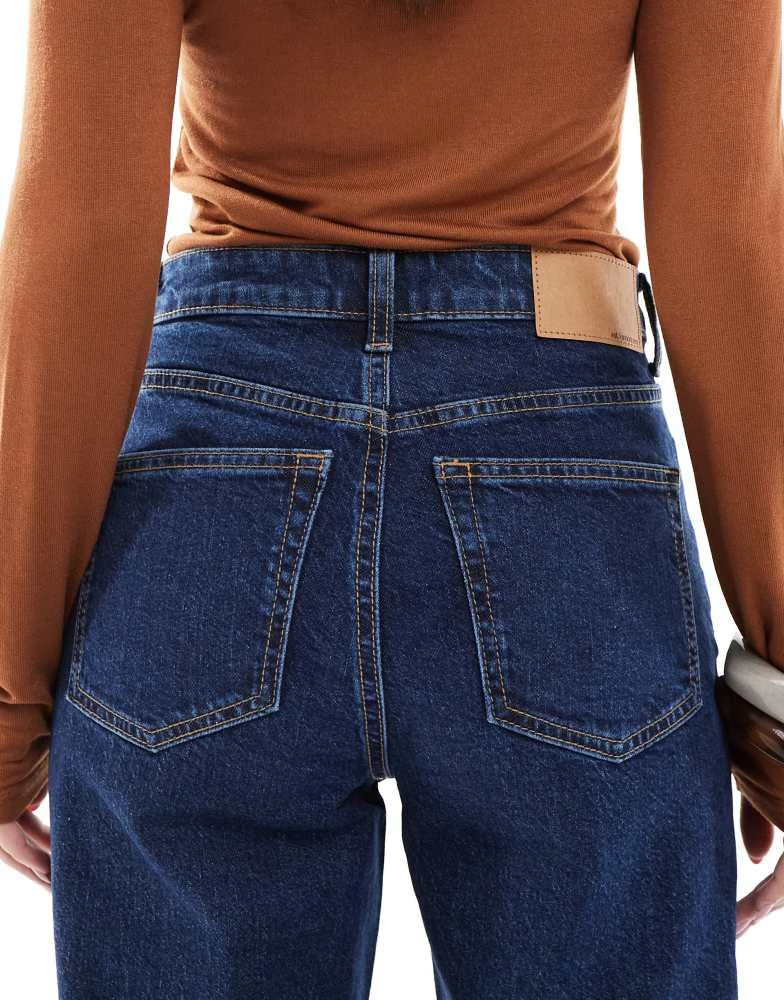 ASOS ASOS DESIGN ankle grazer straight leg jeans in indigo - MBLUE 4
