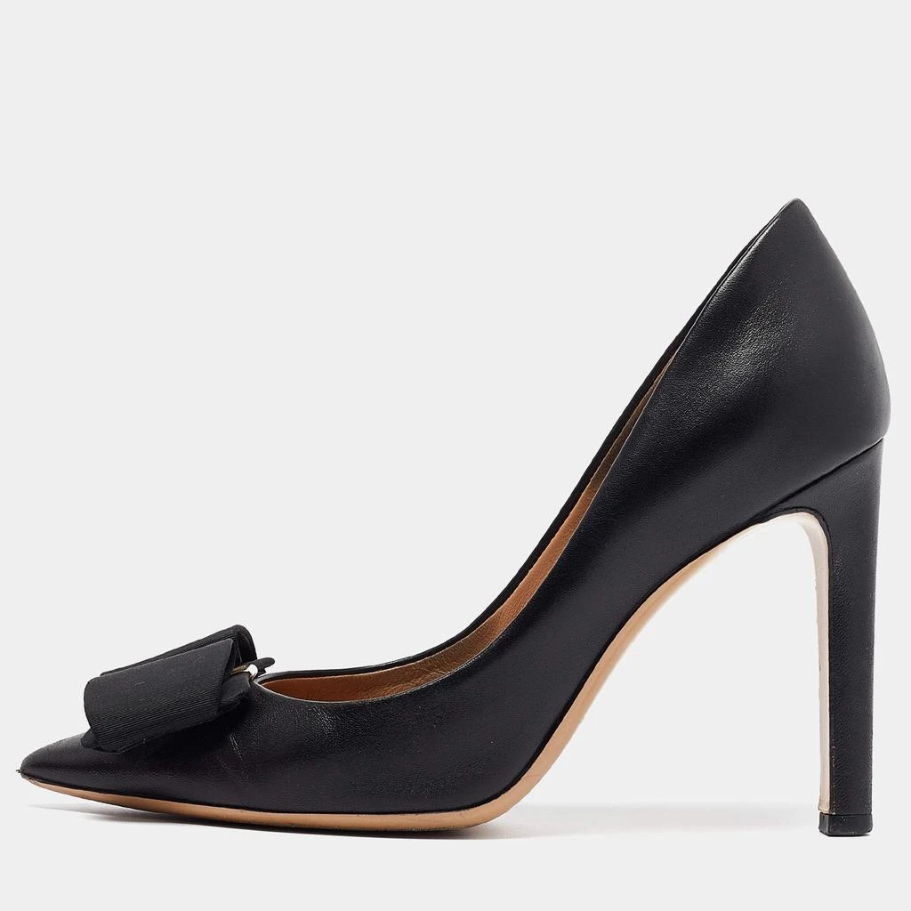 Salvatore Ferragamo Salvatore Ferragamo Black Leather Mimi  Pumps Size 37.5 1