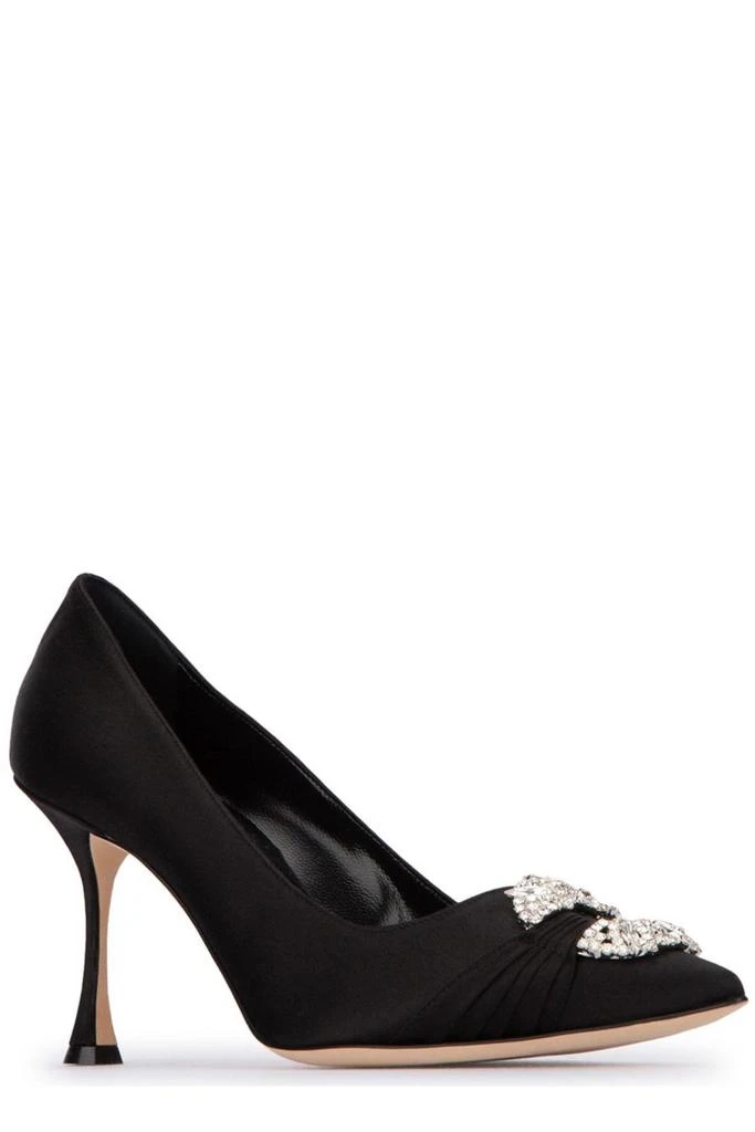 Manolo Blahnik Manolo Blahnik Maida Embellished Satin Pumps 2