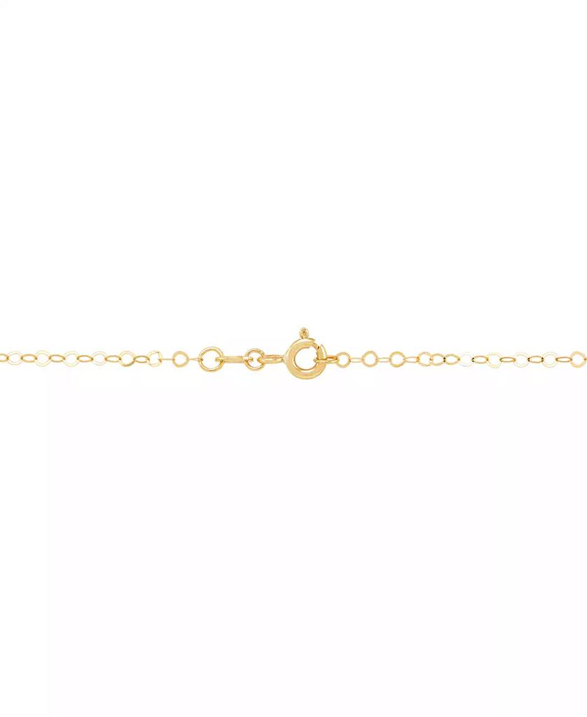 Macy's White Cubic Zirconia MOM Heart Pendant Necklace (1 ct. t.w.) in 10K Yellow Gold