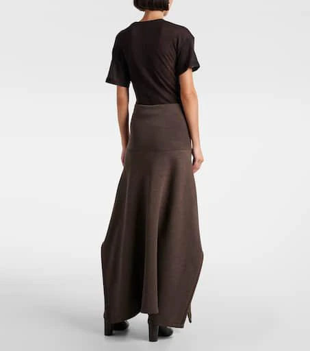 Lemaire Wool and cotton midi skirt 3