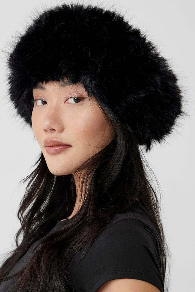 Alo Faux Fur Wintersun Headband - Black 1