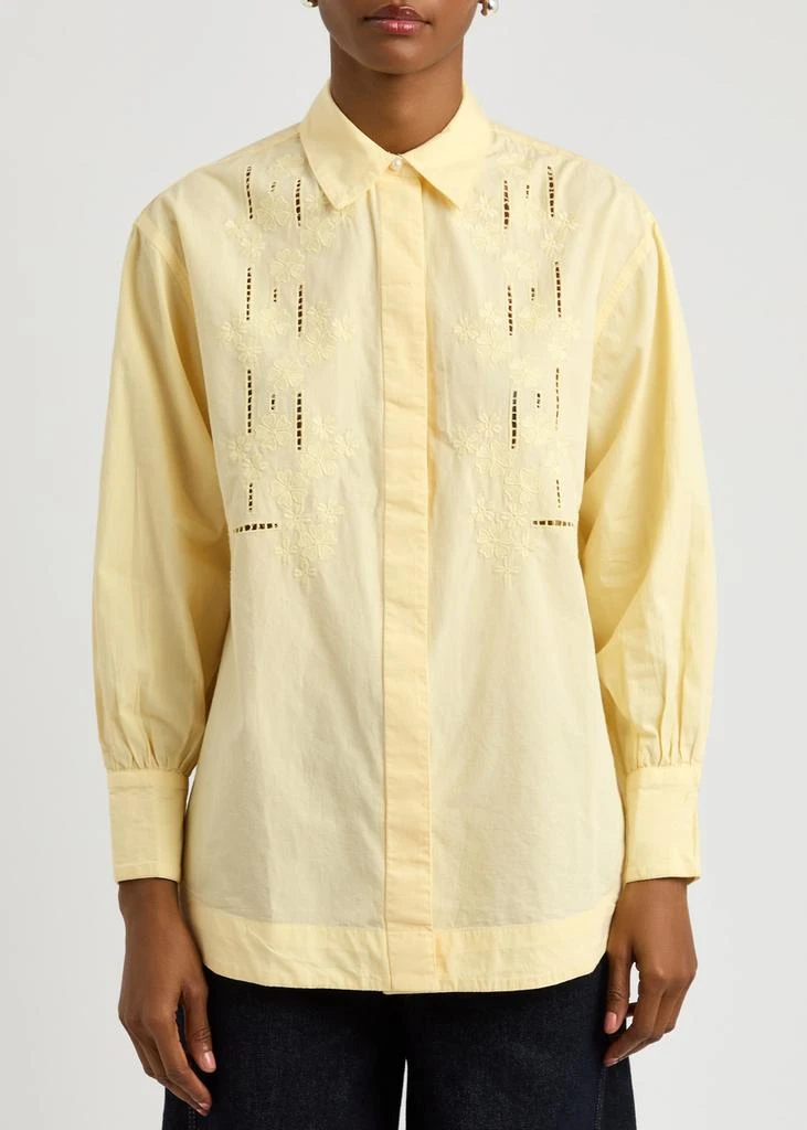 DAMSON MADDER Rue embroidered cotton-poplin shirt 2