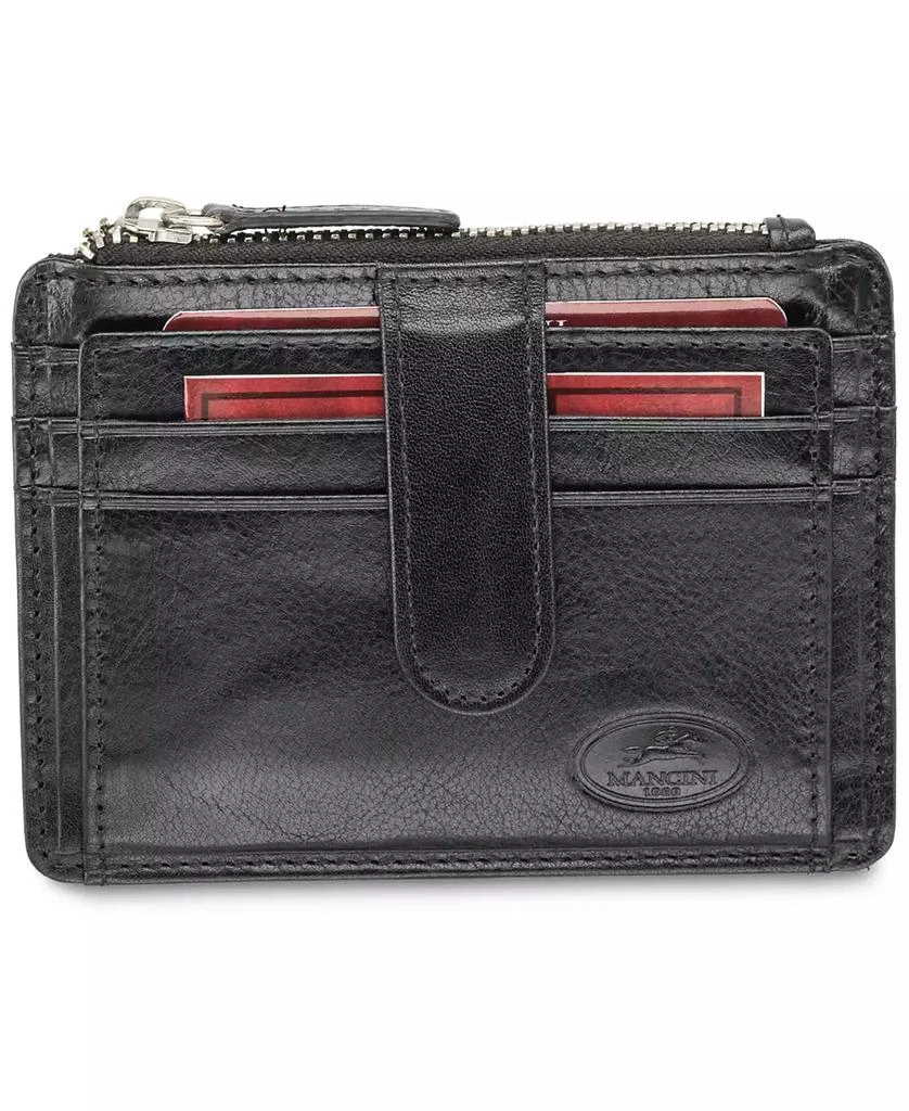 Mancini Leather Goods Men's Equestrian2 Collection RFID Secure Card Case and Coin Pocket 1