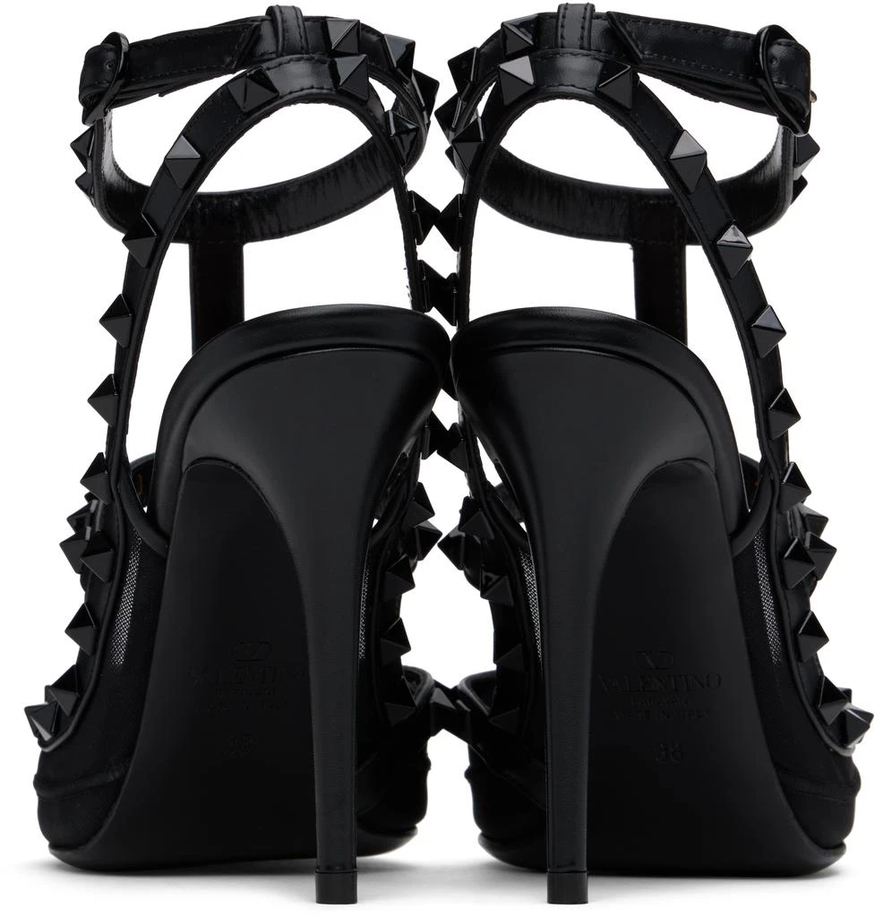 Valentino Black Rockstud Mesh 100mm Heels 2