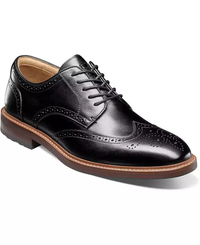 Florsheim Mens Black‎ Leather Wingtip Oxford Dress Shoes Size 9.5M Florsheim Comfortech Ortholite 11937-001 Black Wingtip Dress  main image 4
