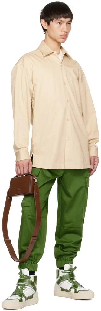 AMI Green Elasticized Cuffs Cargo Pants 4