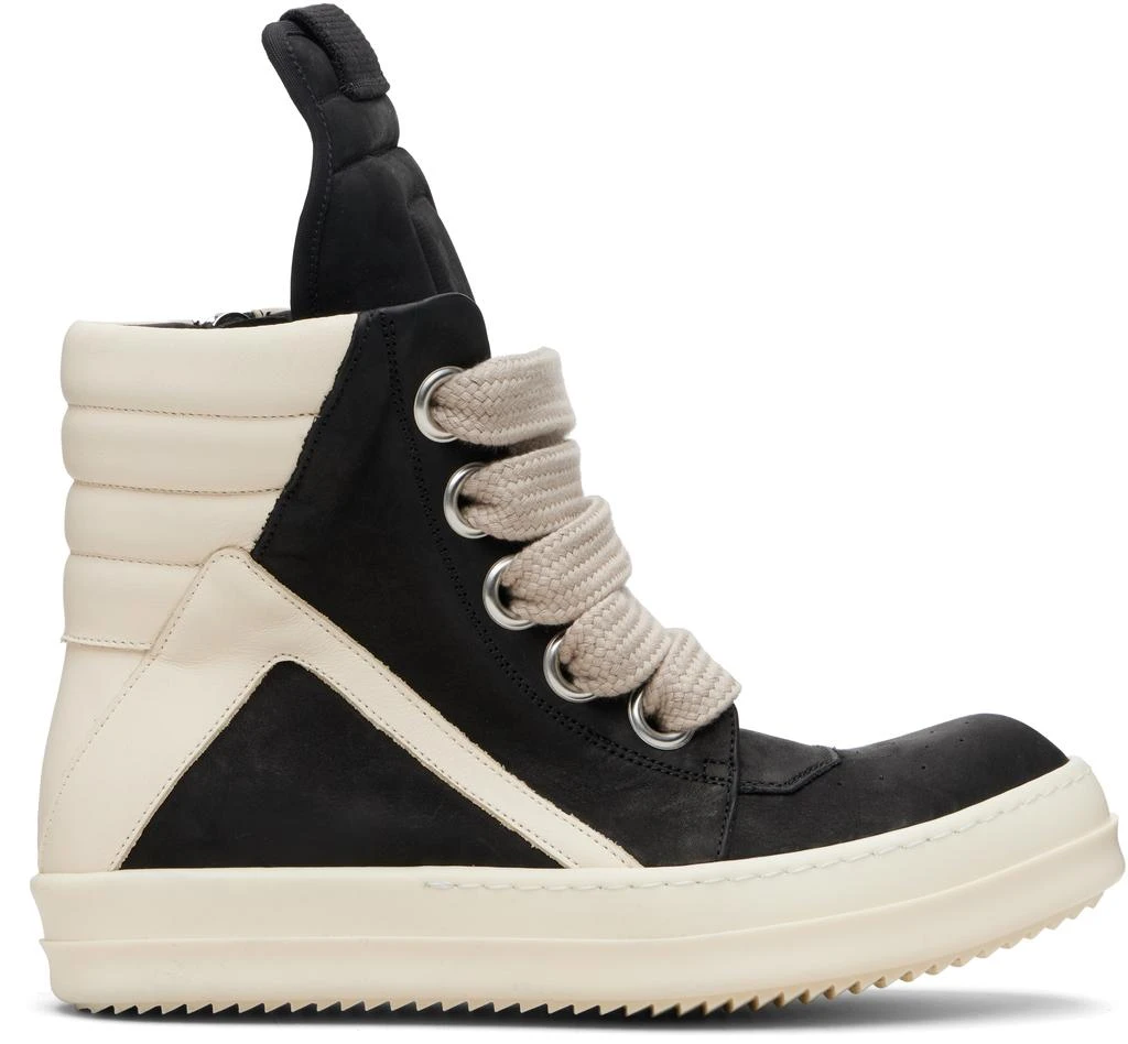 Rick Owens Black Concordians Jumbolace Geobasket Sneakers 1