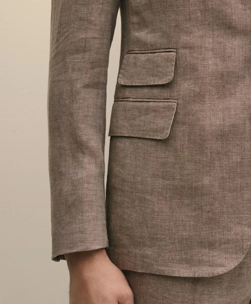 Brooks Brothers Classic Fit Linen 1818 Herringbone Sport Coat 4