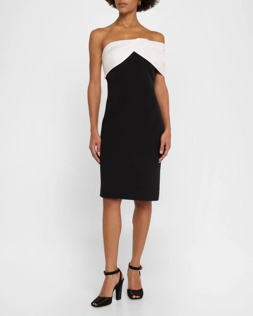 Teri Jon Off-Shoulder Crepe & Taffeta Dress 2
