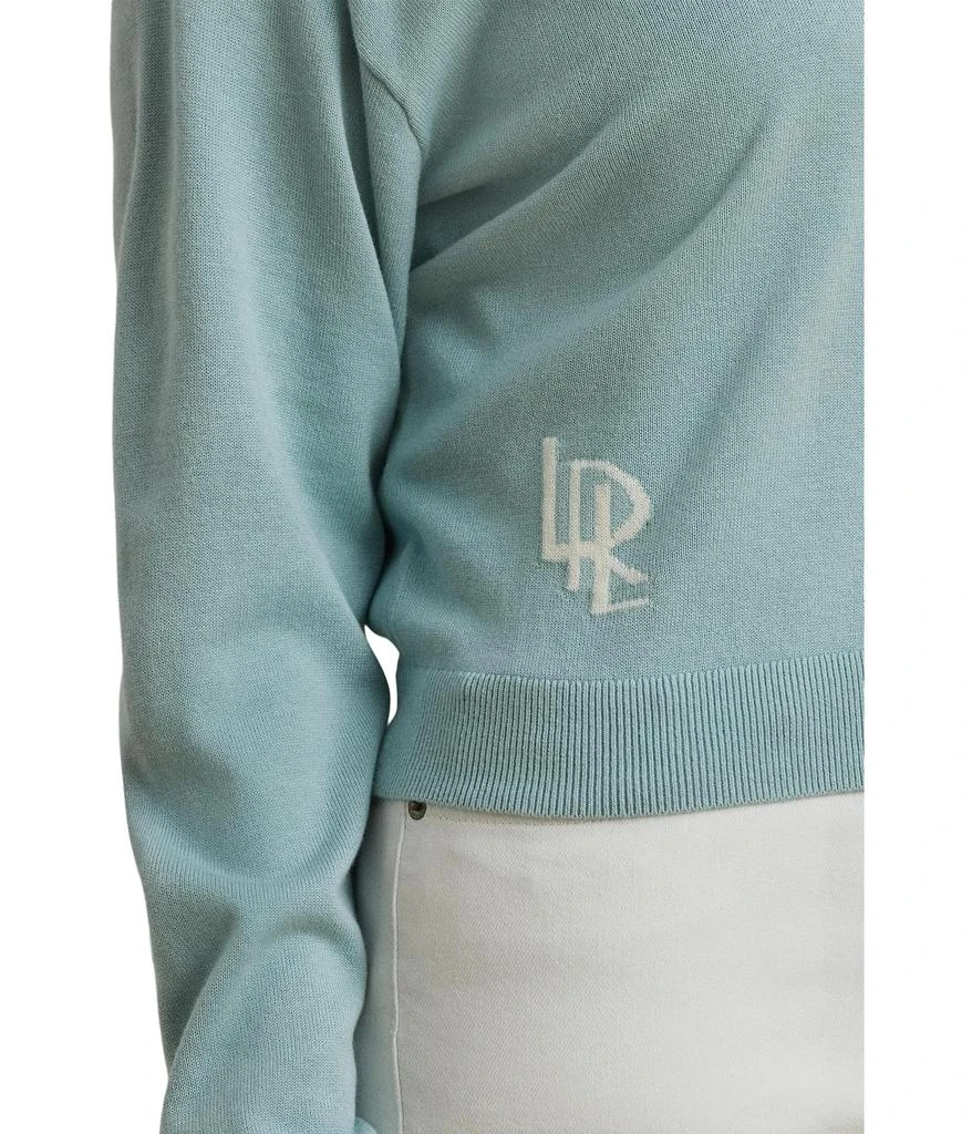 Ralph Lauren Plus Size Two-tone Cotton-blend Cardigan 3