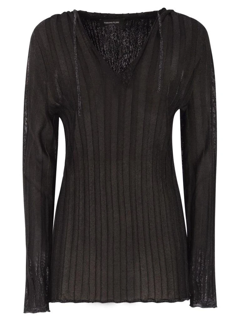 Fabiana Filippi Lurex Hooded Jumper