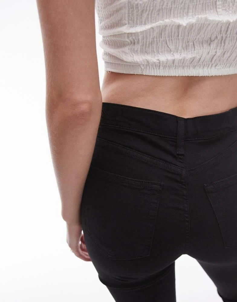 Topshop Tall Topshop Tall high rise Jamie flare jeans in black 3