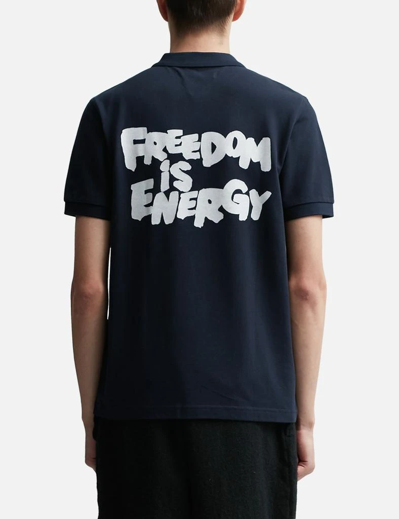 CDG SHIRT CDG Shirt X Fred Perry Short Sleeve Polo "Freedom is energy" 4