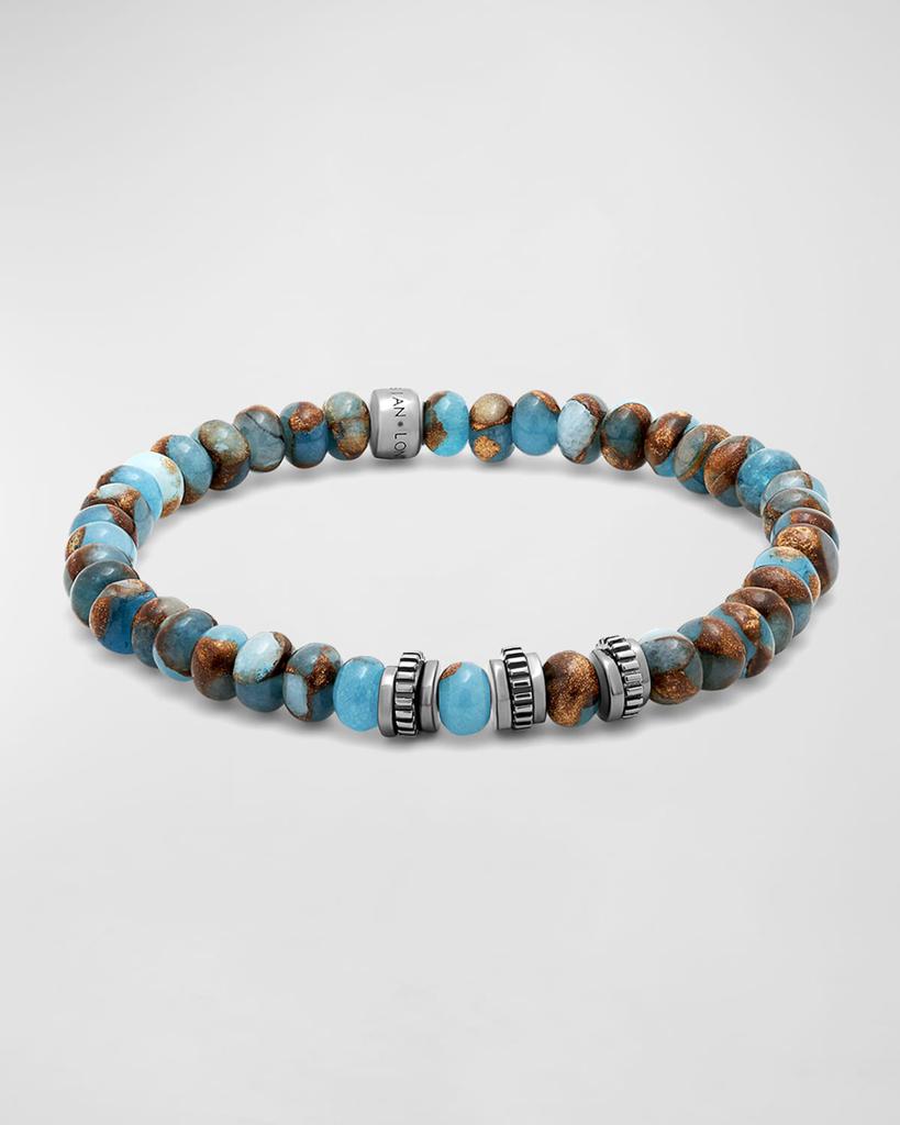 Tateossian Men's Nepal Bead Stretch Bracelet