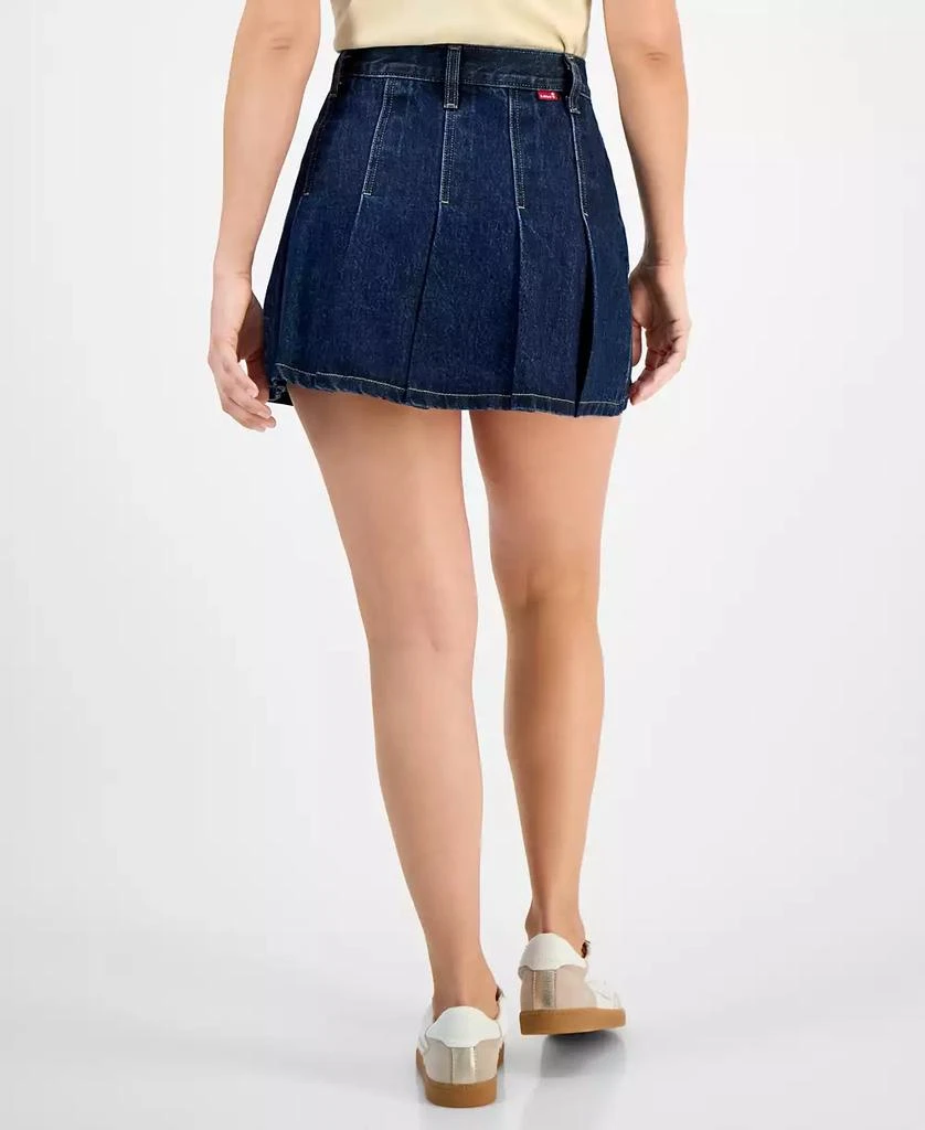 Levi's Women's Pleated Denim Mini Skirt 4