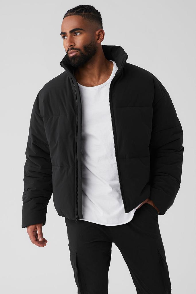 Alo Stretch Woven Street Puffer - Black