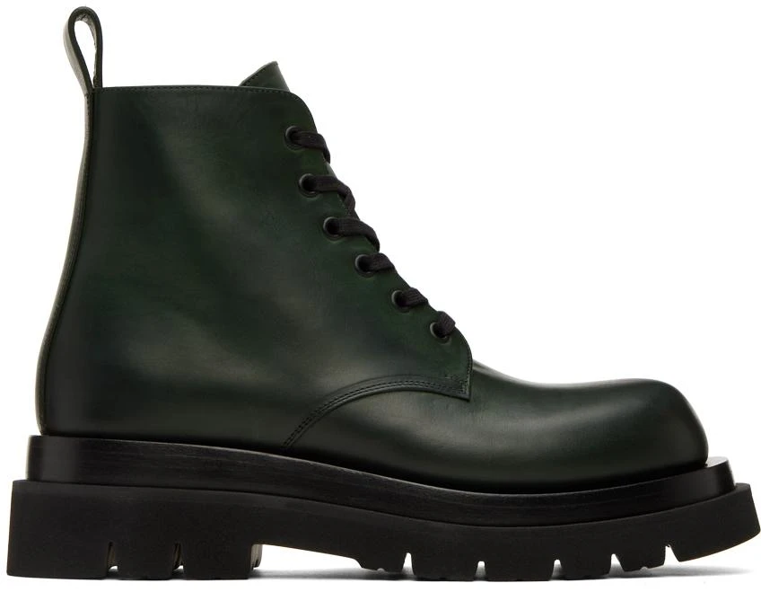 Bottega Veneta Green Lugged Boots 1