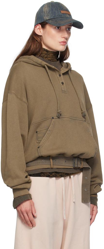 Acne Studios Khaki Blurred Logo Hoodie