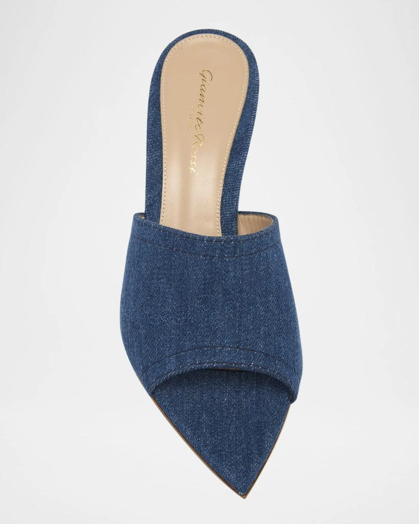 Gianvito Rossi Denim Block-Heel Mule Sandals 6