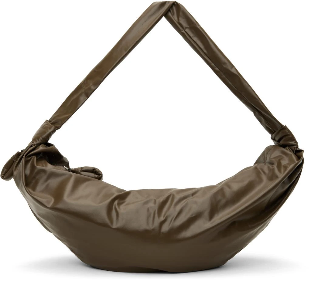 Lemaire Khaki Large Soft Croissant Bag 1