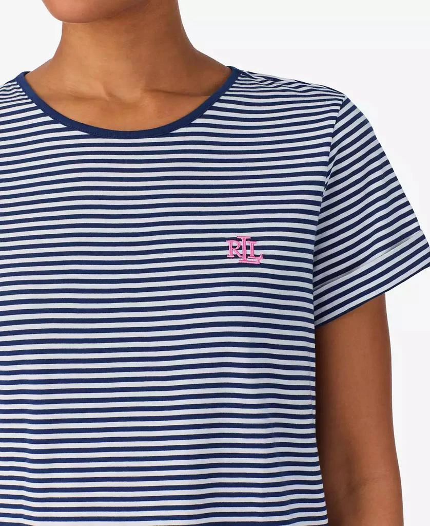 Ralph Lauren Short Sleeve Crew Neck Ankle Pant Pajama Set 2