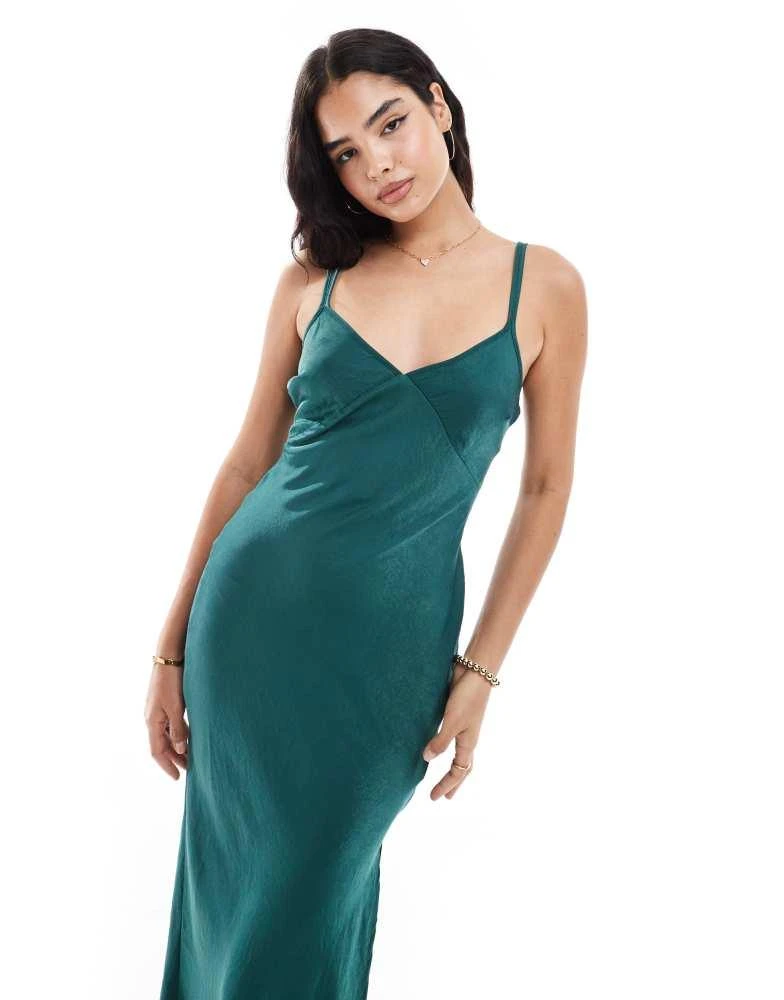 green emerald velvet dress Charissa Slip Dress - Emerald