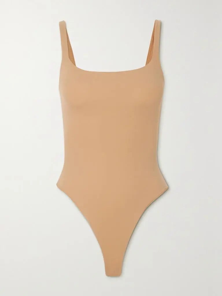 SKIMS Fits Everybody Square Neck Bodysuit - Ochre - Neutral