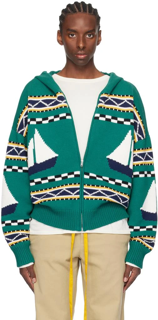 Rhude Green Bateau Hoodie 1