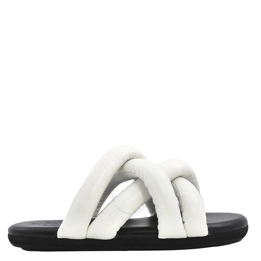 Moncler Ladies White Jbraided Slides Sandals 1