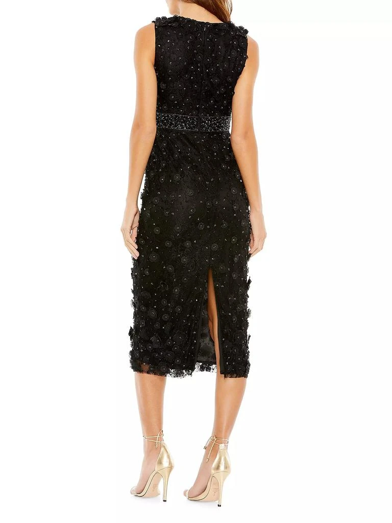 Mac Duggal Floral Beaded Sheath Dress 3