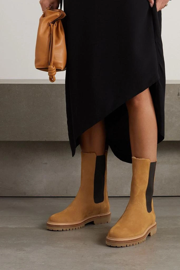 LEGRES Model 48 shearling-lined nubuck Chelsea boots 2