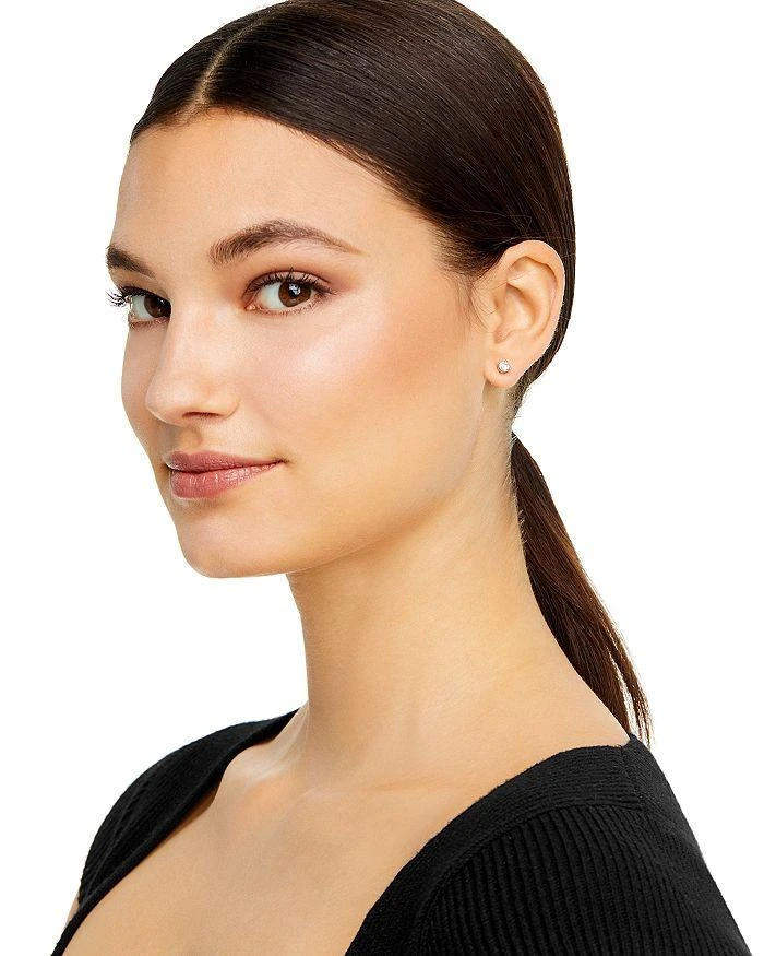 Bloomingdale's Colorless Certified Round Diamond Stud Earring in 18K White Gold, 0.30-2.0 ct. t.w. - Exclusive 4