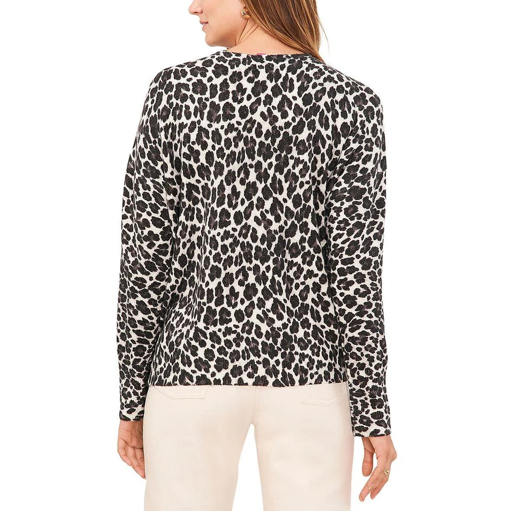 Vince Camuto Womens Leopard Print Fall Pullover Sweater 2