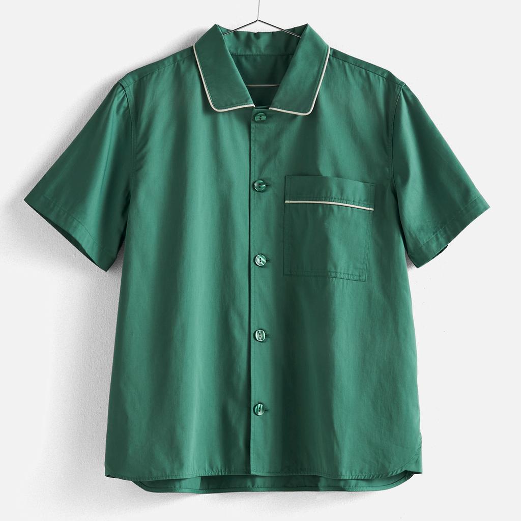 HAY HAY Outline Pyjama Short Sleeve Shirt Emerald Green