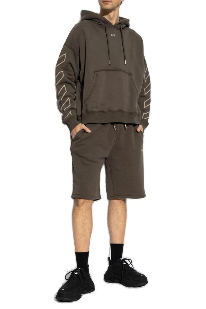 Off-White Off-White Logo Printed Drawstring Hoodie 4