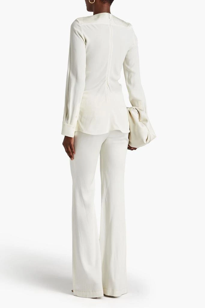 Victoria Beckham Cutout satin-crepe top 3