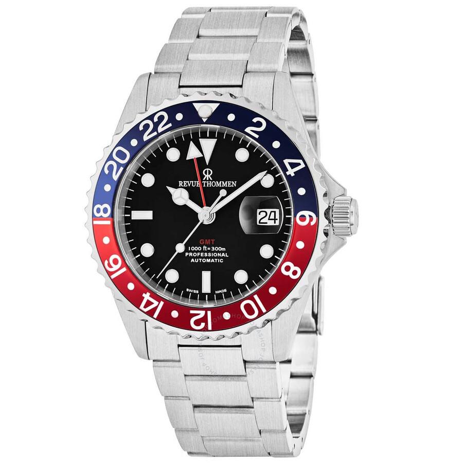 Revue Thommen Diver Black Dial Pepsi Bezel Men's Watch 17572.2135