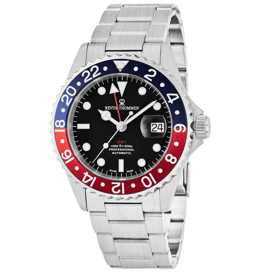 Revue Thommen Diver Black Dial Pepsi Bezel Men's Watch 17572.2135 1