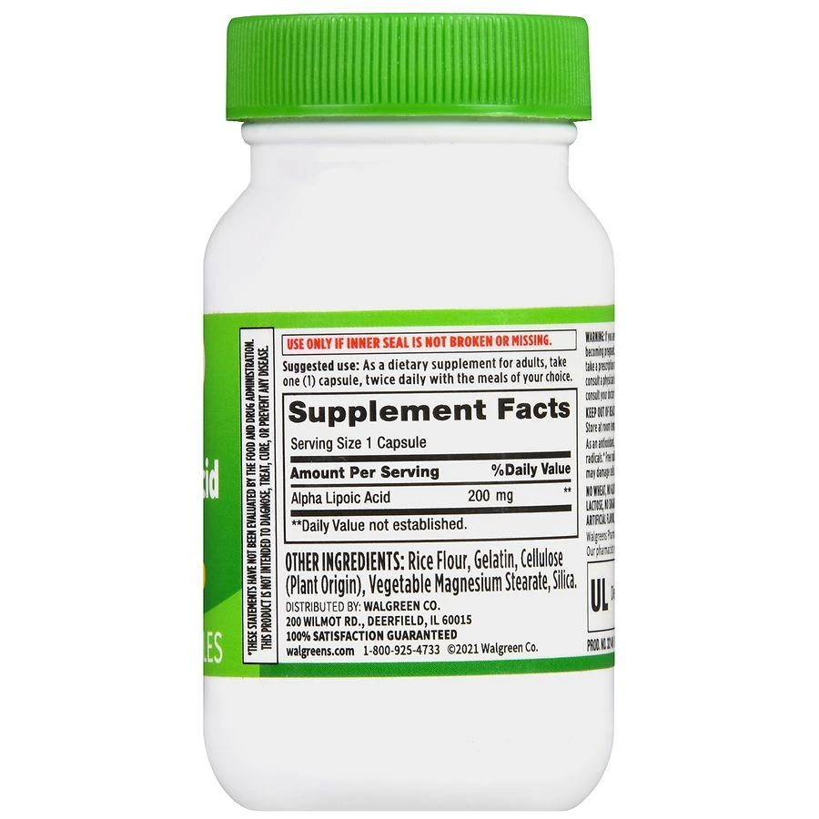 Walgreens Alpha Lipoic Acid 200 mg Capsules 3